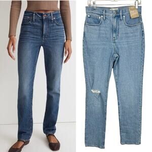 NWT Madewell The Perfect Vintage Jean Light Wash Blue sz 27 Distressed High Rise